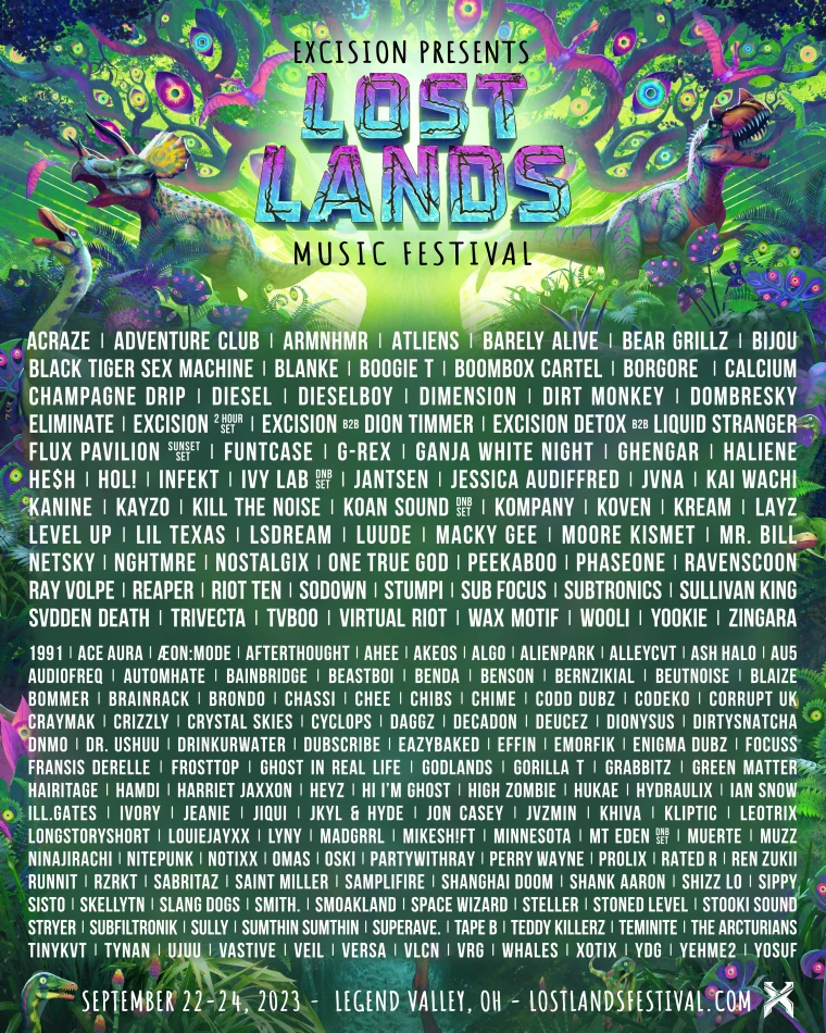 Lost Land Line up
